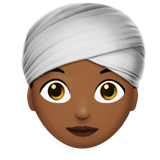 woman wearing turban: medium-dark skin tone