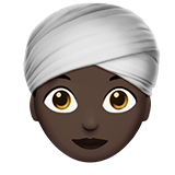 woman wearing turban: dark skin tone