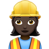 woman construction worker: dark skin tone