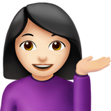 woman tipping hand: light skin tone