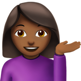 woman tipping hand: medium-dark skin tone