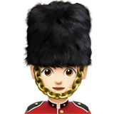 woman guard: light skin tone