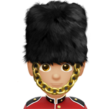 man guard: medium-light skin tone