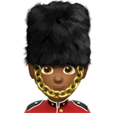 man guard: medium-dark skin tone