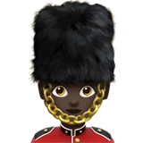 woman guard: dark skin tone