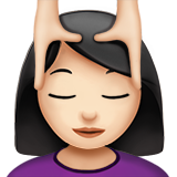 woman getting massage: light skin tone