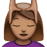 woman getting massage: medium skin tone