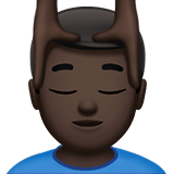 man getting massage: dark skin tone