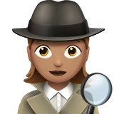 woman detective: medium skin tone