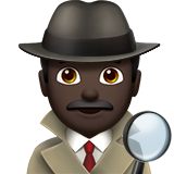 man detective: dark skin tone