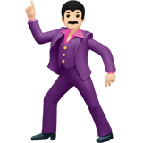 man dancing: light skin tone