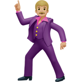 man dancing: medium-light skin tone