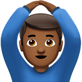 man gesturing OK: medium-dark skin tone