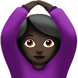 woman gesturing OK: dark skin tone