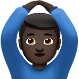man gesturing OK: dark skin tone
