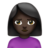 woman pouting: dark skin tone