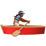 woman rowing boat: medium-dark skin tone