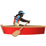 woman rowing boat: dark skin tone