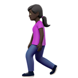woman walking: dark skin tone