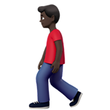 man walking: dark skin tone