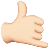 call me hand: light skin tone