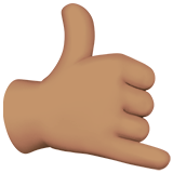 call me hand: medium skin tone