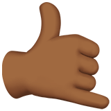 call me hand: medium-dark skin tone