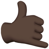 call me hand: dark skin tone