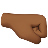 right-facing fist: medium-dark skin tone