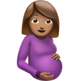 pregnant woman: medium skin tone