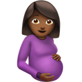 pregnant woman: medium-dark skin tone