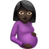 pregnant woman: dark skin tone