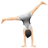 person cartwheeling: light skin tone
