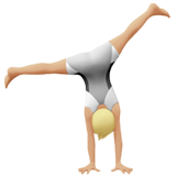 person cartwheeling: medium-light skin tone