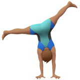 man cartwheeling: medium skin tone