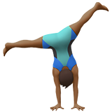 man cartwheeling: medium-dark skin tone