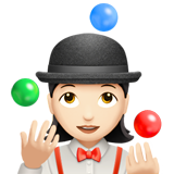 woman juggling: light skin tone