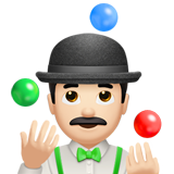 man juggling: light skin tone