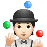 person juggling: light skin tone