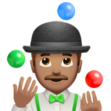 man juggling: medium skin tone