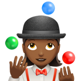 woman juggling: medium-dark skin tone