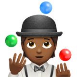 person juggling: medium-dark skin tone