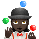 woman juggling: dark skin tone