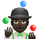 man juggling: dark skin tone