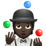 person juggling: dark skin tone