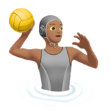 person playing water polo: medium skin tone