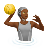 person playing water polo: medium-dark skin tone