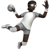 person playing handball: dark skin tone