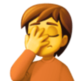 Person facepalming - Facebook