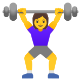 Woman lifting weights - Noto Color Emoji